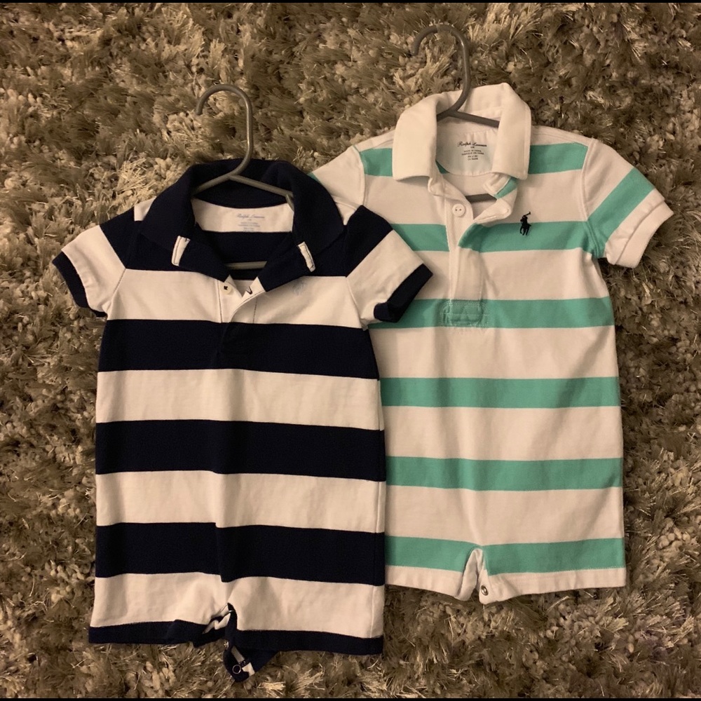 Ralph Lauren Polo Baby Boy Rompers 6 months NWOT